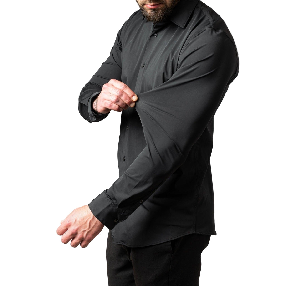 Men's Dress Shirt with Non-Iron Stretch Fabric for Work and Leisure