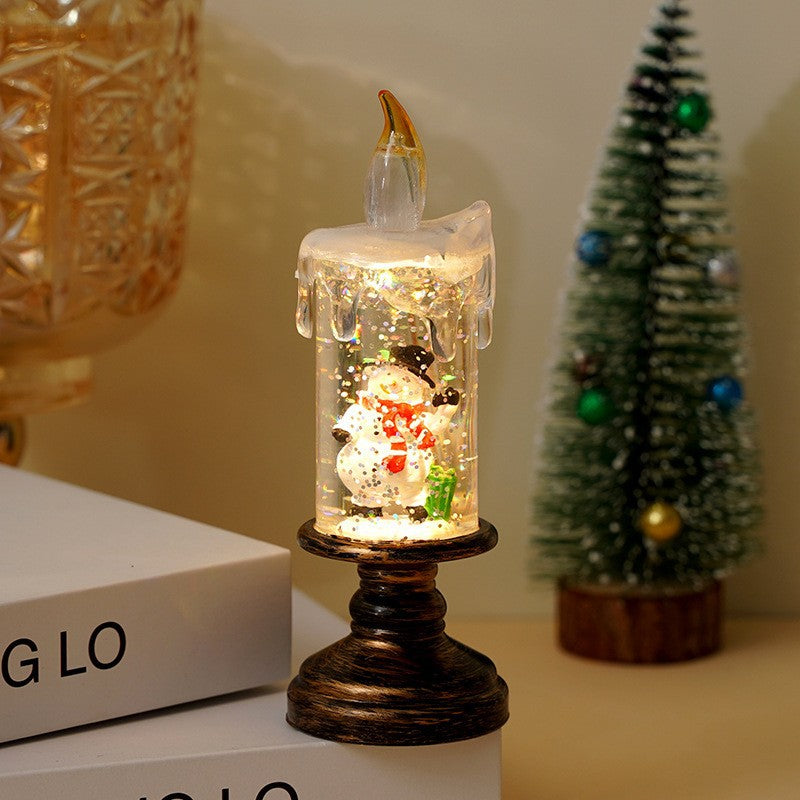 Christmas Candle Light Scene Decorations for Tables and Shelves