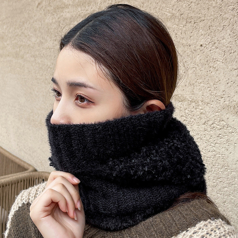 Warm Hat and Scarf Combined Neck Bandana in Soft Acrylic