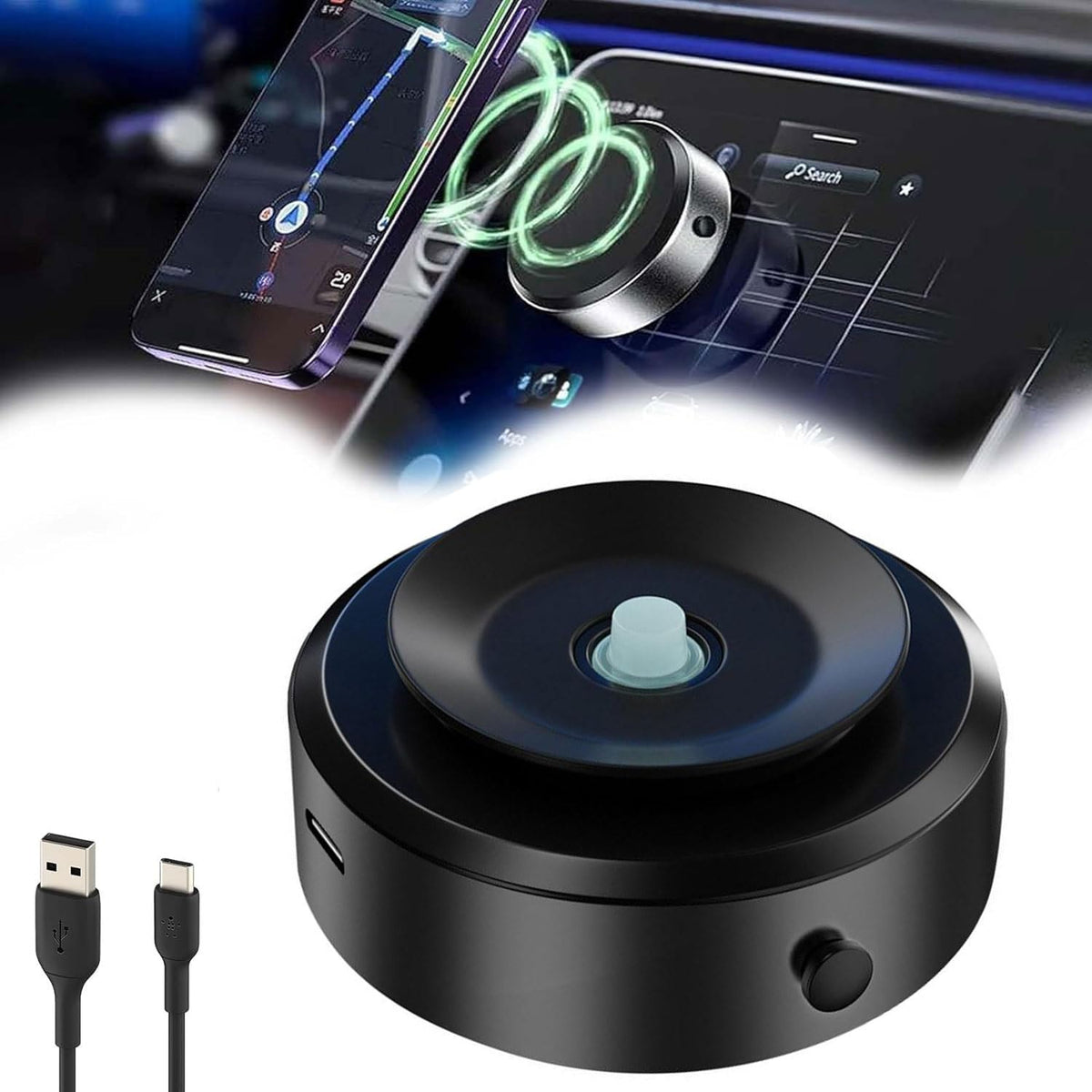 Magnetic Car Phone Holder With Strong Vacuum Suction