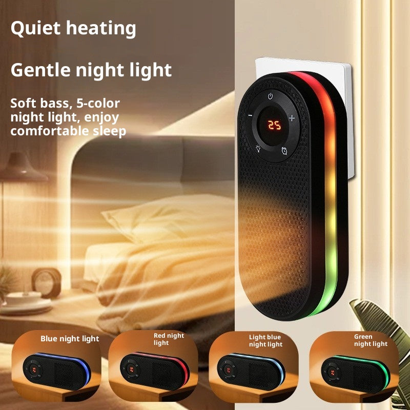 Small Electric Heater With Remote, 180 Degree Rotating