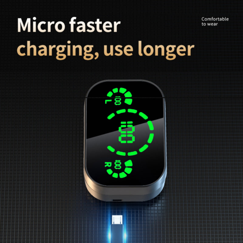 Wireless Bluetooth TWS Earbuds With LED Display And Charging Case