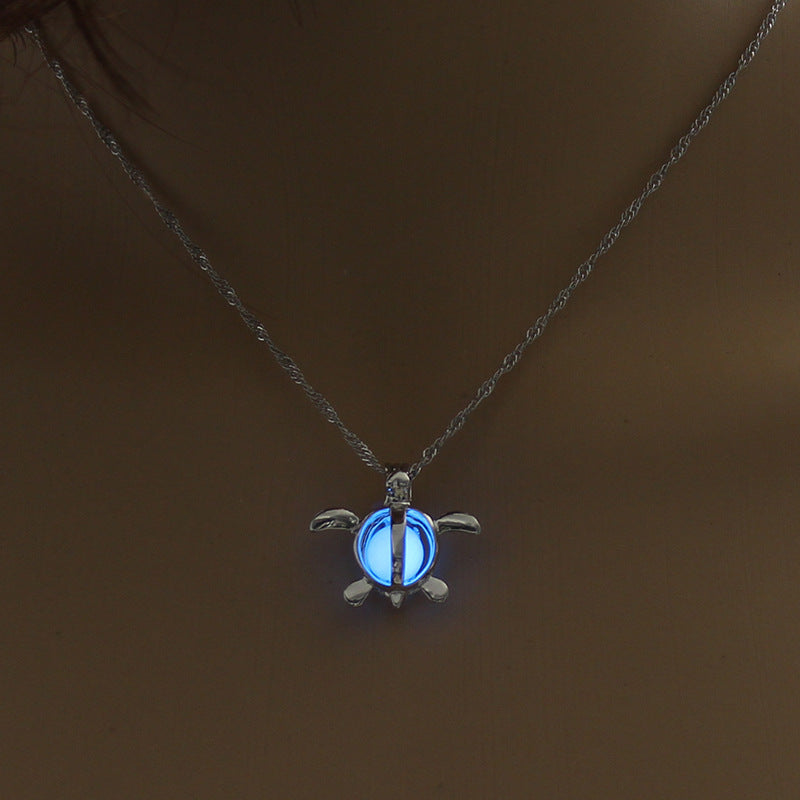 Glowing Moon Stone Pendant Necklace For Women, Luminous Charm