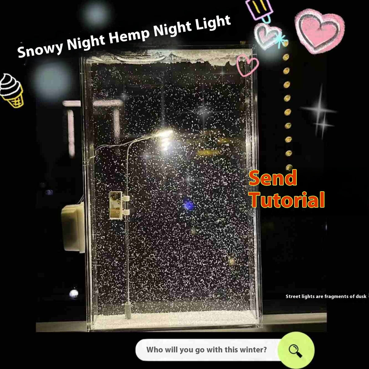 Magic Snowy Street Night Light DIY Christmas Village Ornament