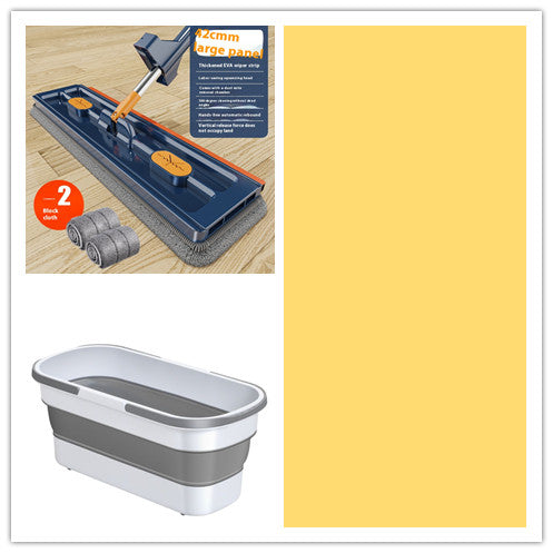 Large Flat Mop with 360 Degree Rotation for All Floor Types