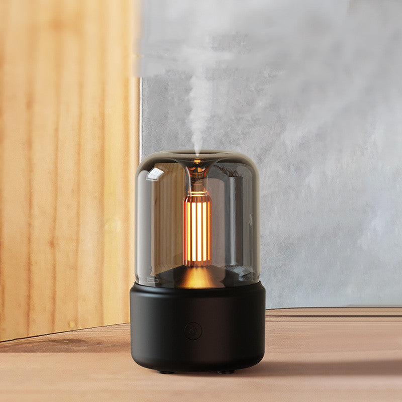 Candlelight Atmosphere Humidifier With 120ml Aroma Diffuser