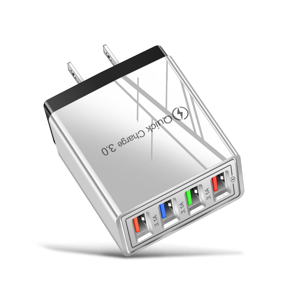 Quick Charge 3.0 USB Wall Charger with 4 Ports for Phones and Tablets