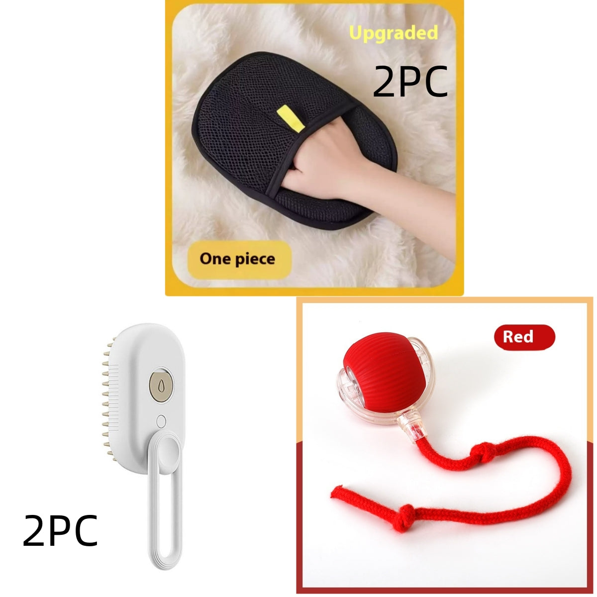 3-in-1 Electric Spray Cat and Dog Steam Brush for Pet Hair Massage