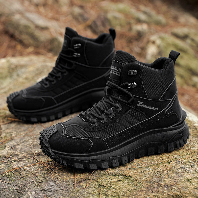 Men's Thick-Soled Casual Sports Boots For Outdoor Wear