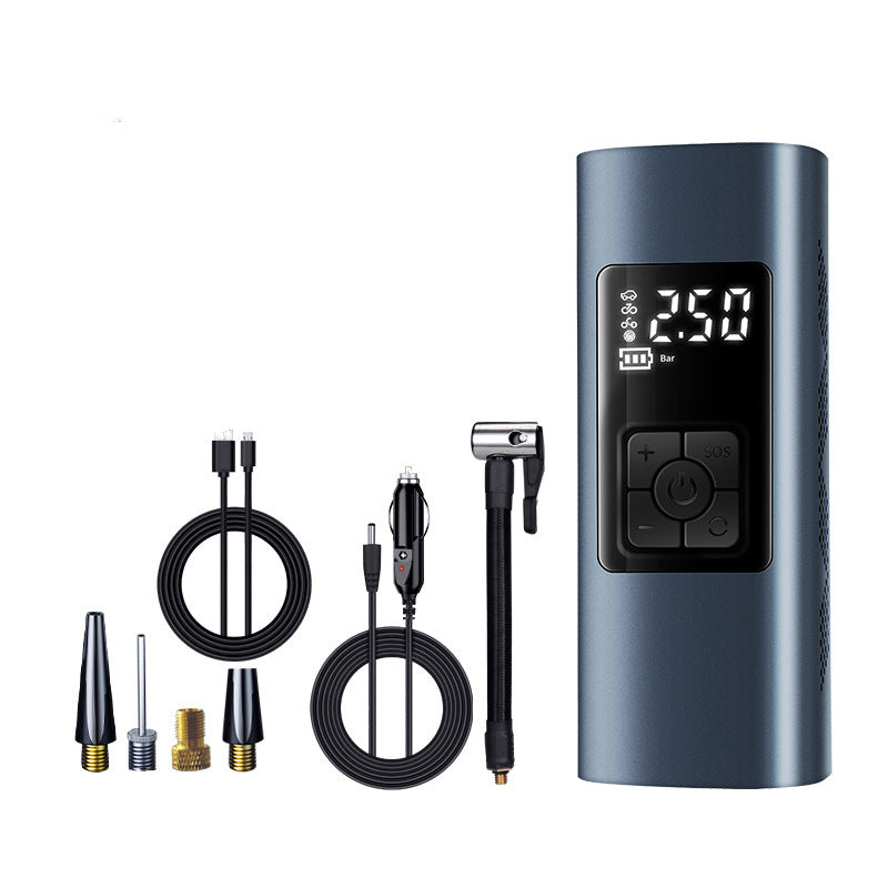 Portable Cordless Car Tyre Inflator with LED Light and Digital Display