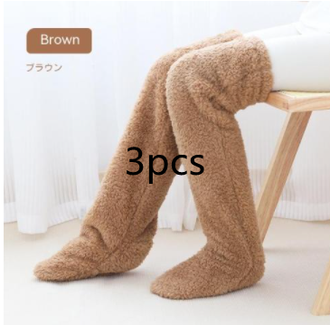 Over Knee Fuzzy Long Socks For Winter Home And Sleeping