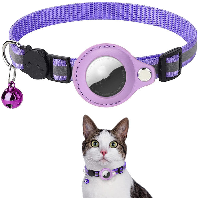 Reflective Pet Collar with Waterproof Tracker Holder Case in 16 Styles
