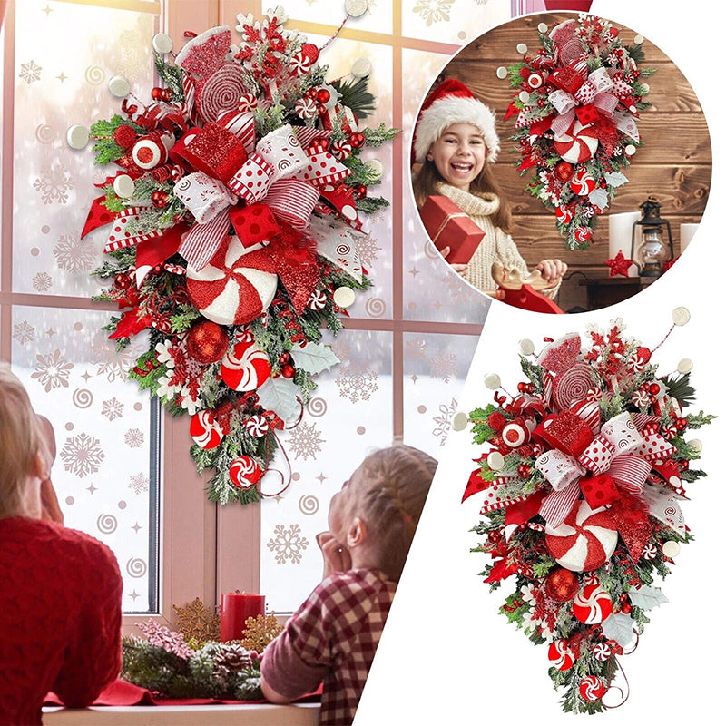 Christmas Upside Down Candy Wreath Garland Tree Ornament