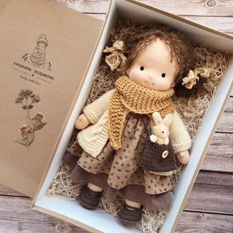 Kids' Handmade Waldorf Doll in Organic Cotton with Soft Filling