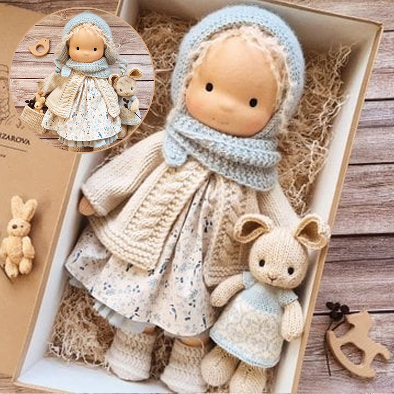 Kids' Handmade Waldorf Doll in Organic Cotton with Soft Filling
