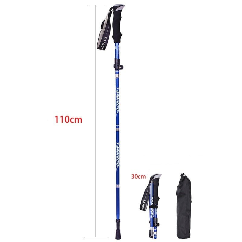 Foldable Hiking Poles with Adjustable Length and Shock Absorption
