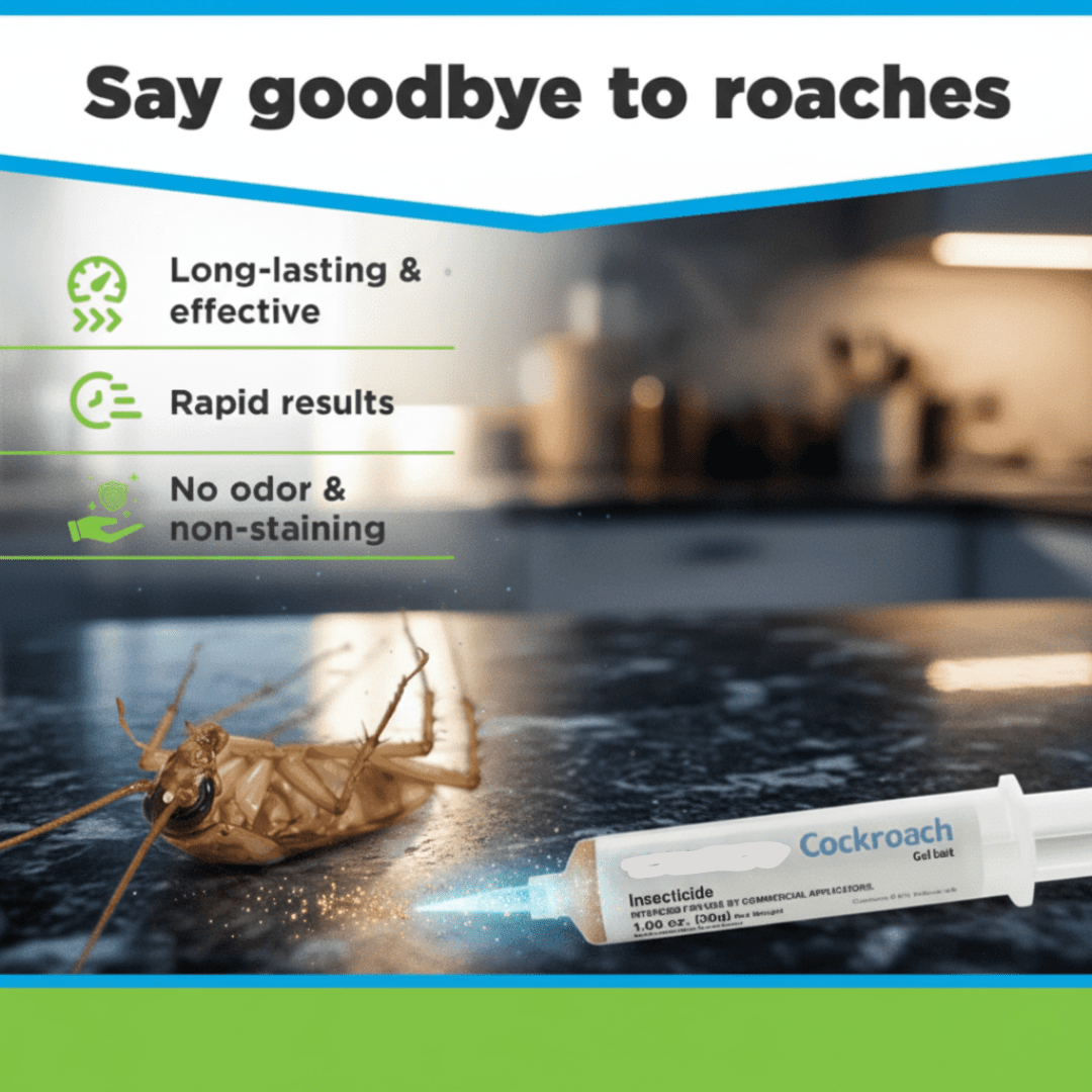 Cockroach Bait Gel with Precision Applicator for Indoor and Outdoor