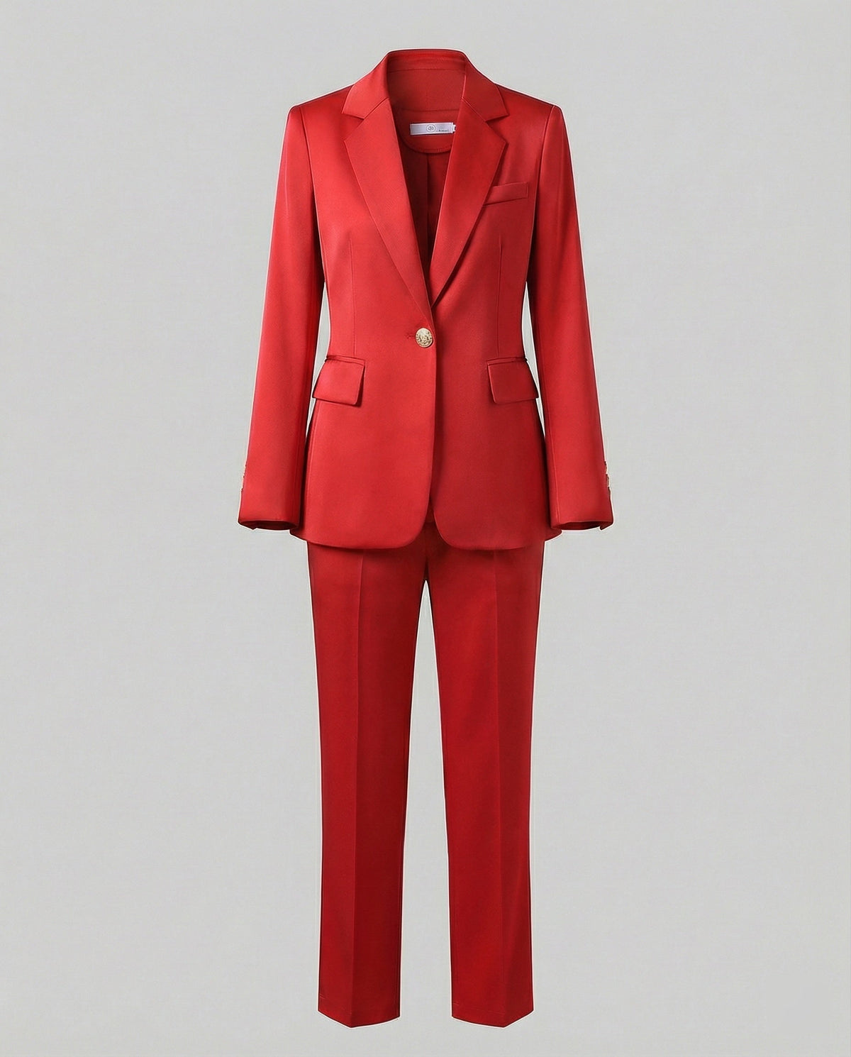 Women's Two-Piece Trouser Suit with Single-Breasted Blazer