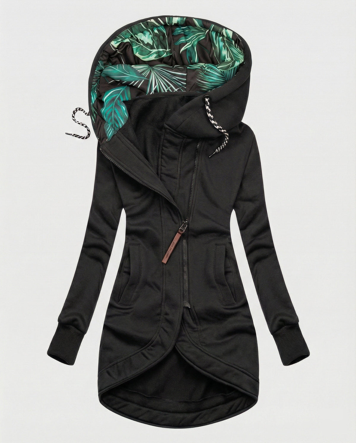 Women's Warm Winter Coat with Hood and Feminine Cut