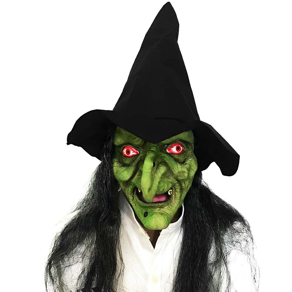 Unisex Realistic Latex Face Mask with Movable Mouth for Cosplay