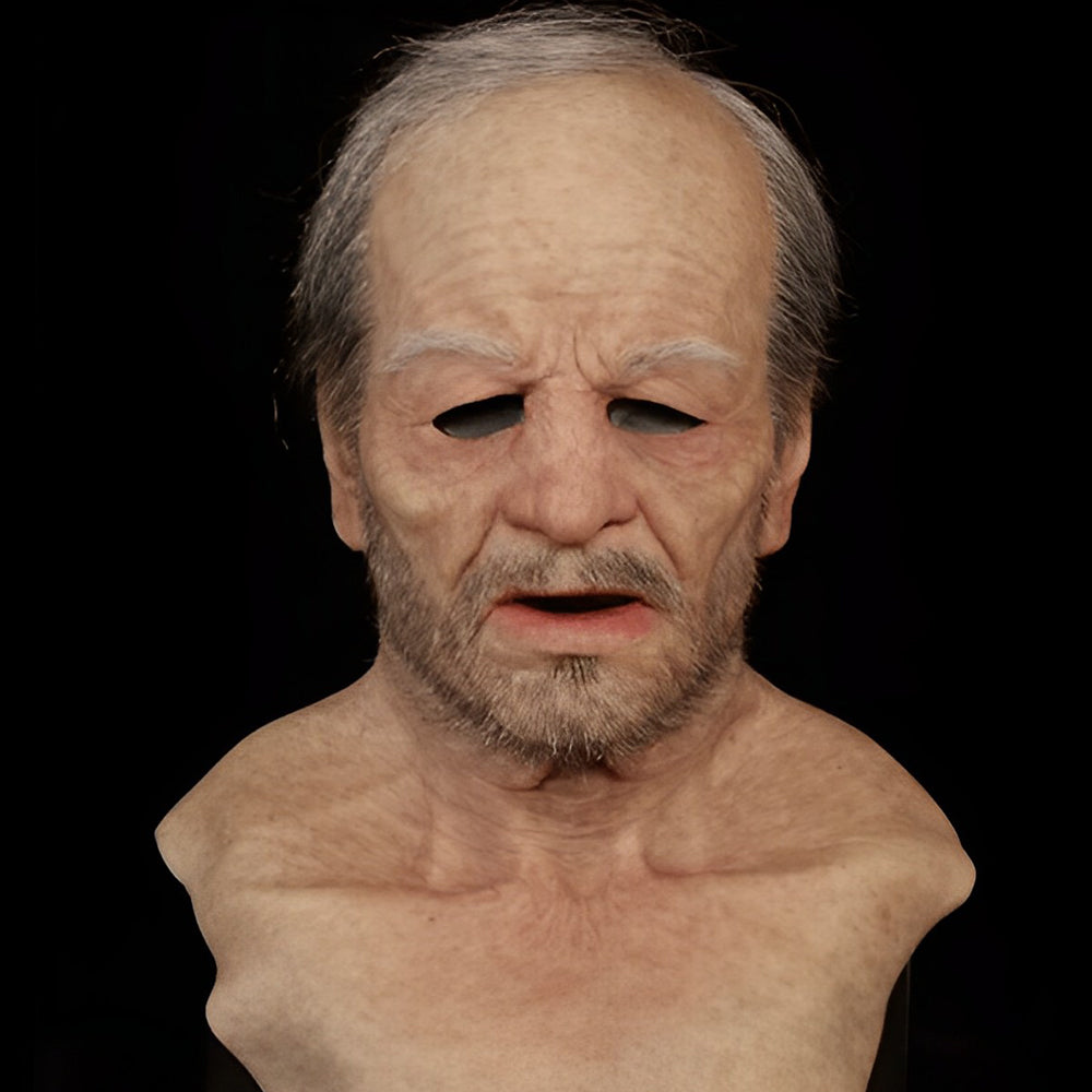 Unisex Realistic Latex Face Mask with Movable Mouth for Cosplay