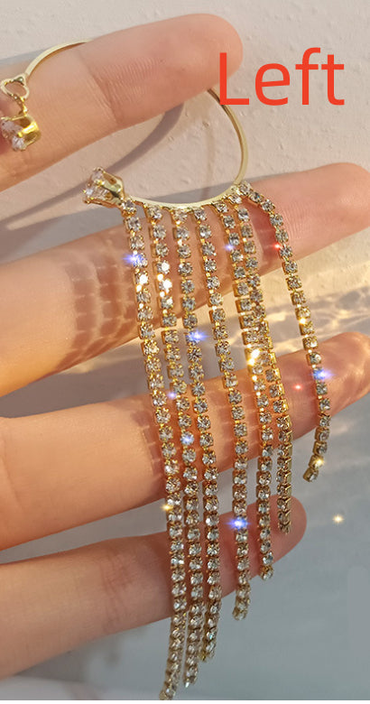 Fashionable Long Tassel Earrings in Gold and Silver Tones