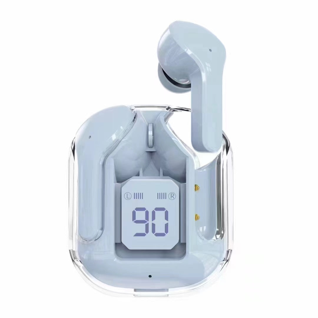 Mini Transparent Wireless Earbuds With LED Power Display