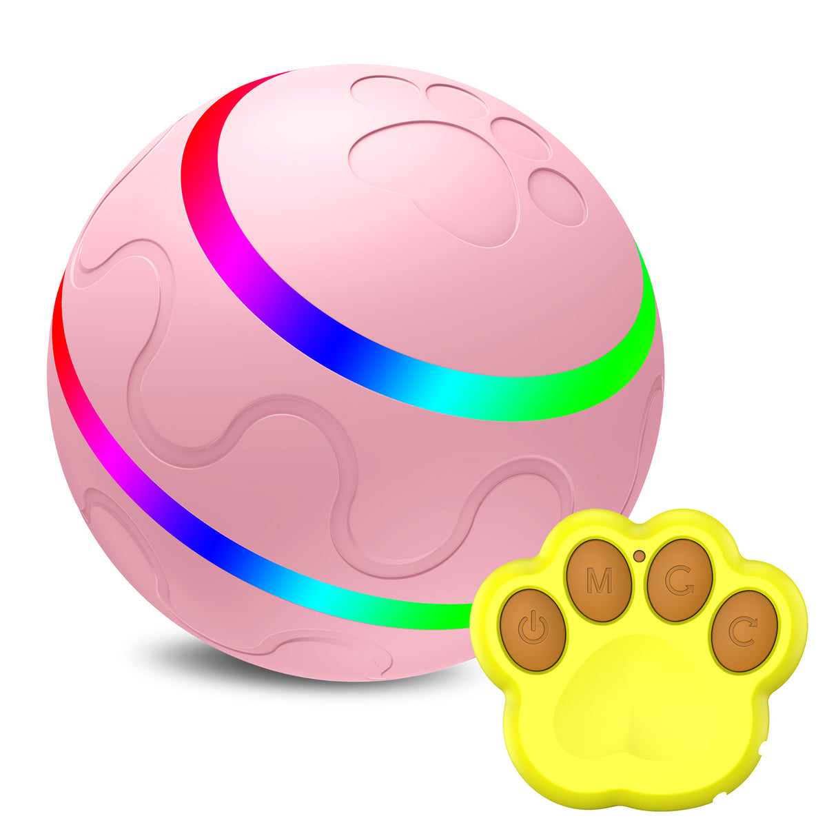 USB Rechargeable Smart Cat Ball Toy, Self-Rotating Interactive Play