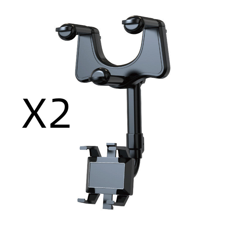 Rearview Mirror Phone Holder With 360 Rotation For Cars
