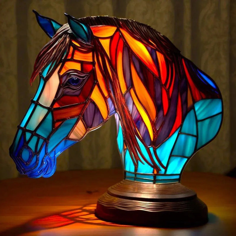 3D Animal Table Lamp With Colourful Light, Vintage Night Light