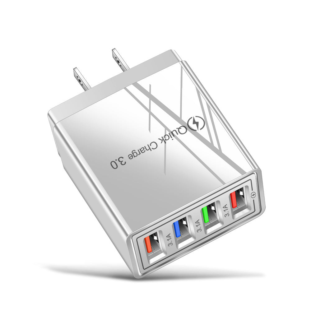 Quick Charge 3.0 USB Wall Charger with 4 Ports for Phones and Tablets