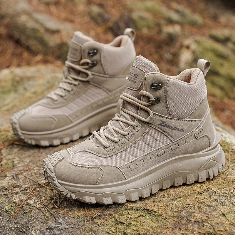 Men's Thick-Soled Casual Sports Boots For Outdoor Wear