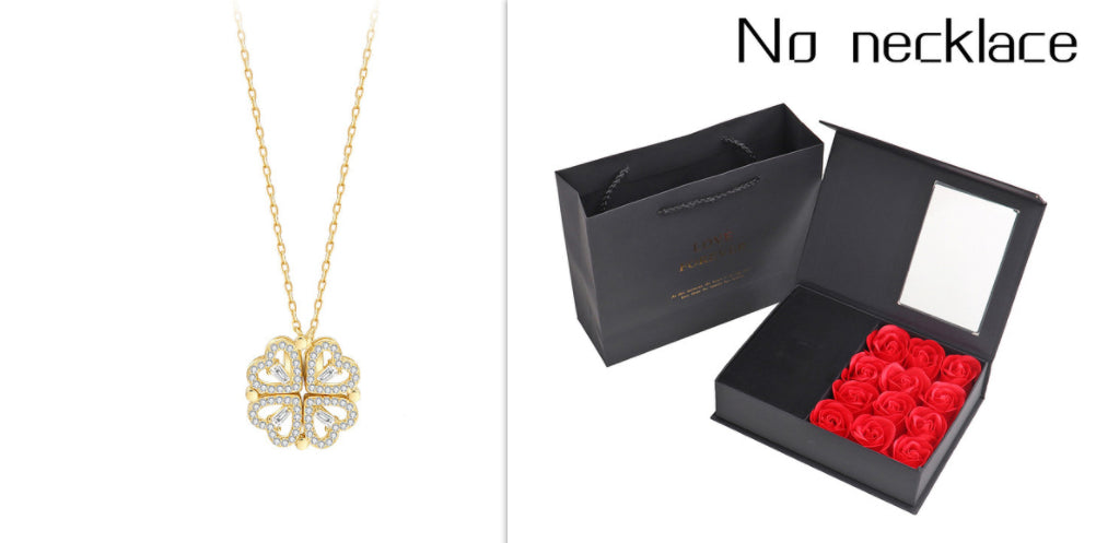 Detachable Four-Leaf Clover Necklace for Women, Multi-Wear Style