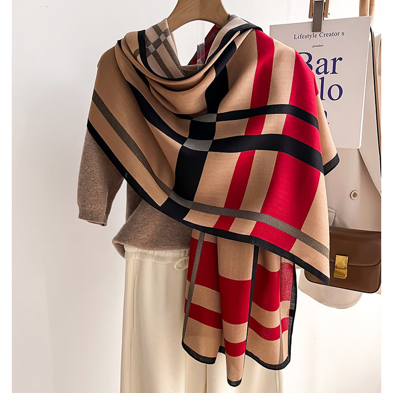Tie-Dye Winter Scarf, Soft Warm Oversized Wrap for Women