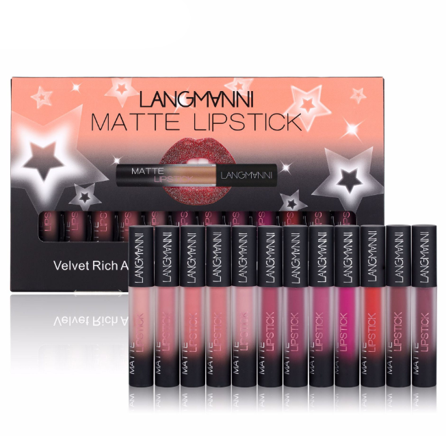 Matte Velvet Lipstick Set, Waterproof and Long-Lasting