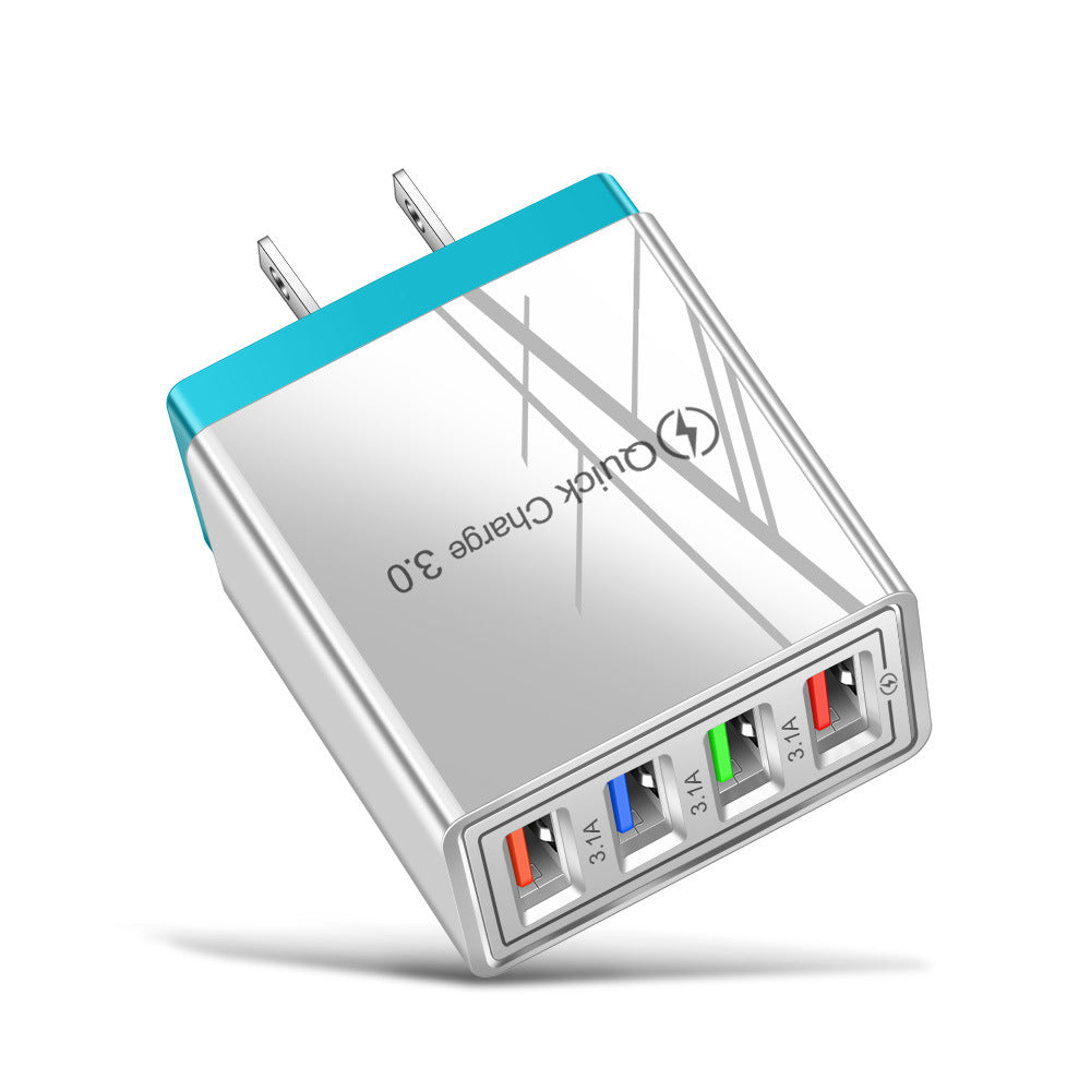 Quick Charge 3.0 USB Wall Charger with 4 Ports for Phones and Tablets