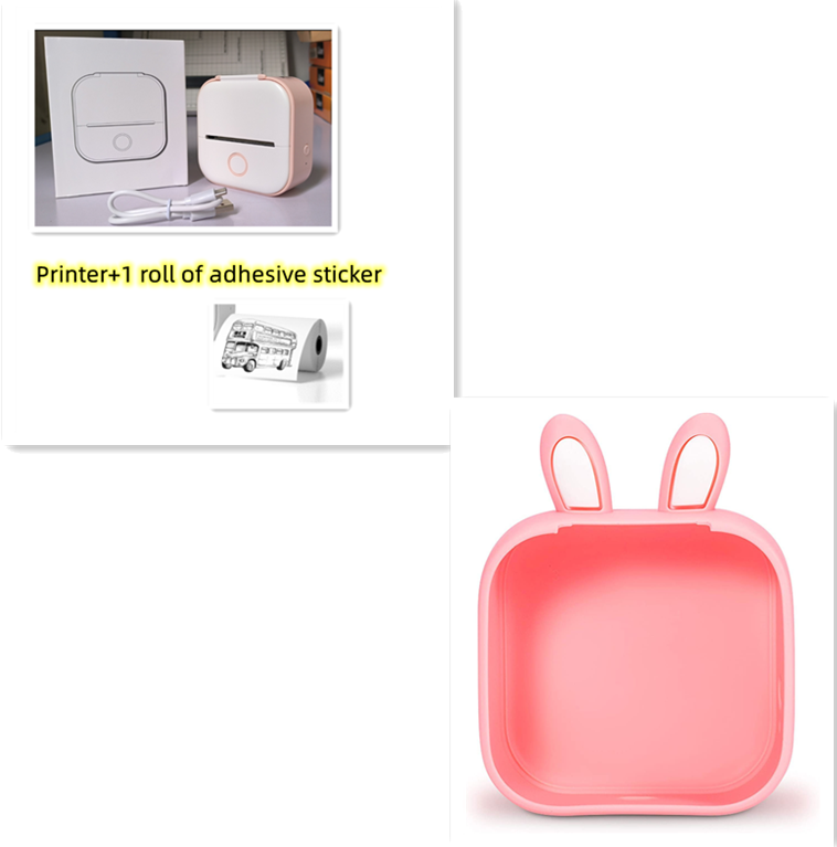 Portable Mini Bluetooth Thermal Label Printer, Inkless Printing