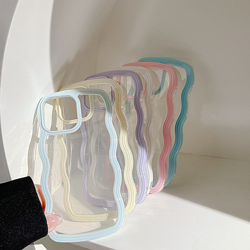 Wave Border Phone Case in Candy Colours with Full Protection