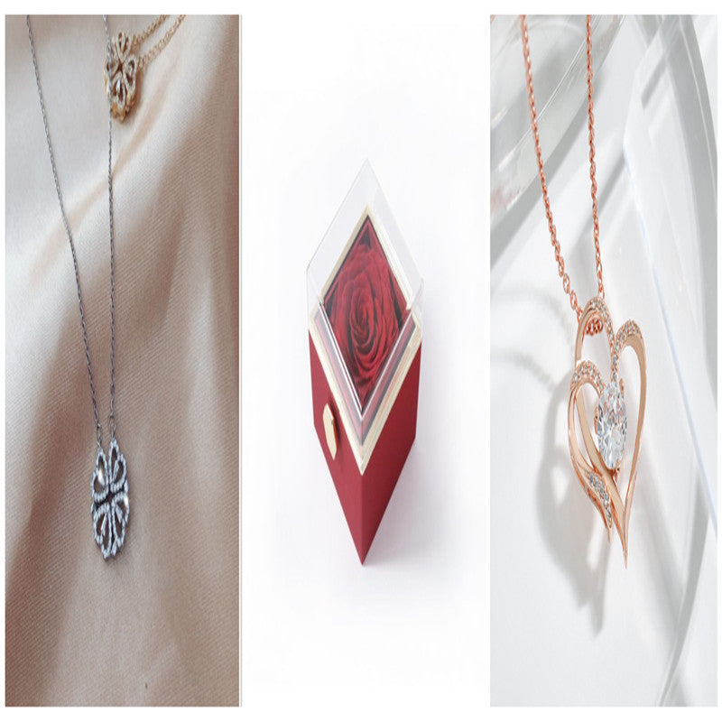 Detachable Four-Leaf Clover Necklace for Women, Multi-Wear Style