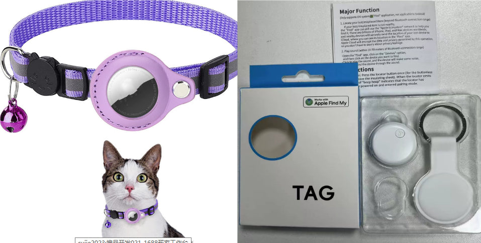 Reflective Pet Collar with Waterproof Tracker Holder Case in 16 Styles