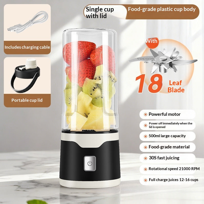 Rechargeable USB Blender Juice Cup with Double Cup and 500ml Size