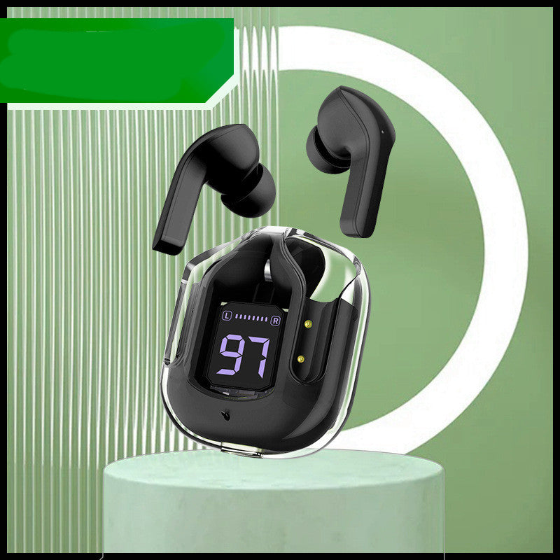 Mini Transparent Wireless Earbuds With LED Power Display