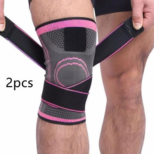 3D Weave Sports Knee Pad with Adhesive Support Strap