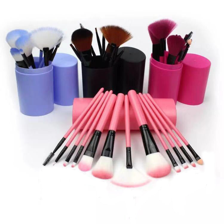 12-Piece Makeup Brush Set for Blush, Eyeshadow and Highlighter