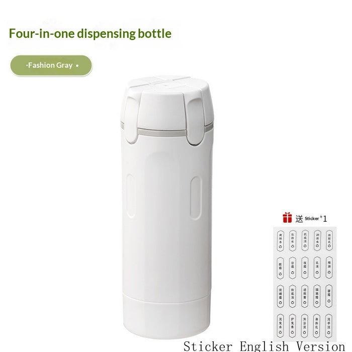 Auslaufsicheres 4-in-1-Reiseflaschen-Set, tragbarer Spender für Toilettenartikel