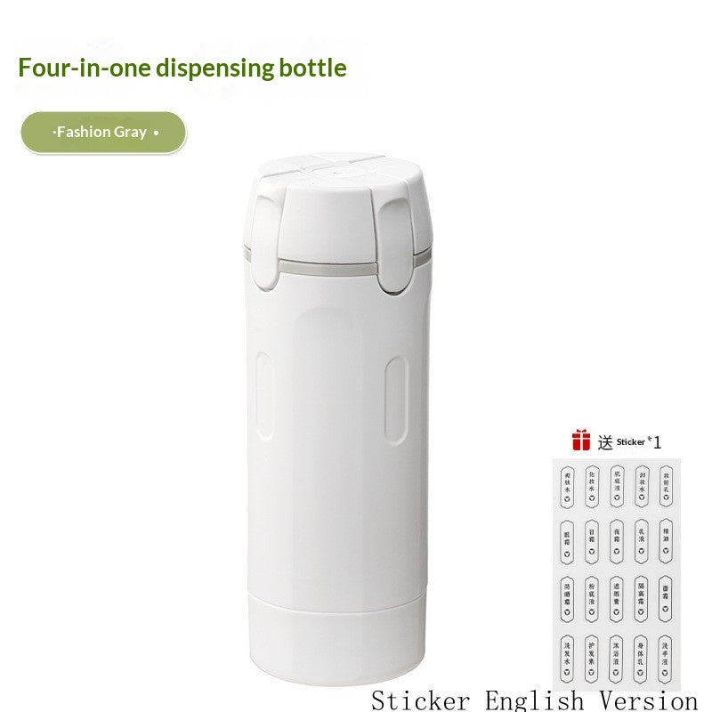 4-in-1 Leakproof Travel Bottle Set, Portable Toiletry Dispenser