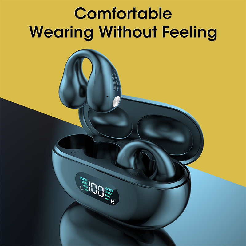 Bone Conduction Style Wireless Earbuds With Ear Clip And Bluetooth 5.3