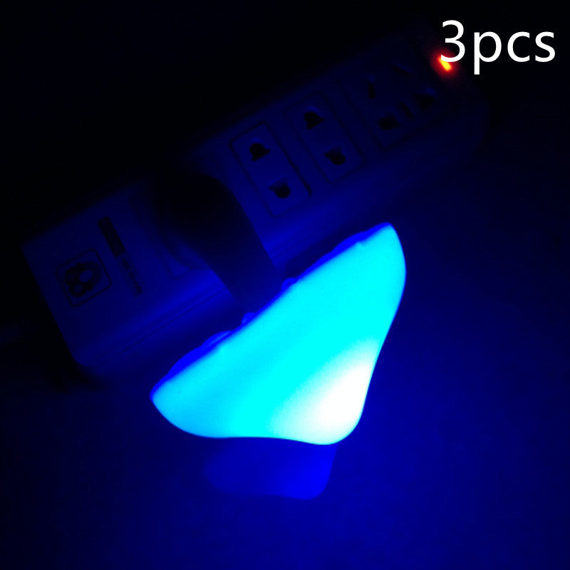 Mushroom LED Wall Socket Night Light With Light Sensor