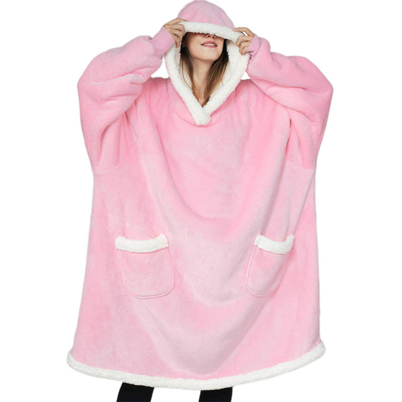 Oversized Wearable TV Hoodie Blanket, Warm Pullover
