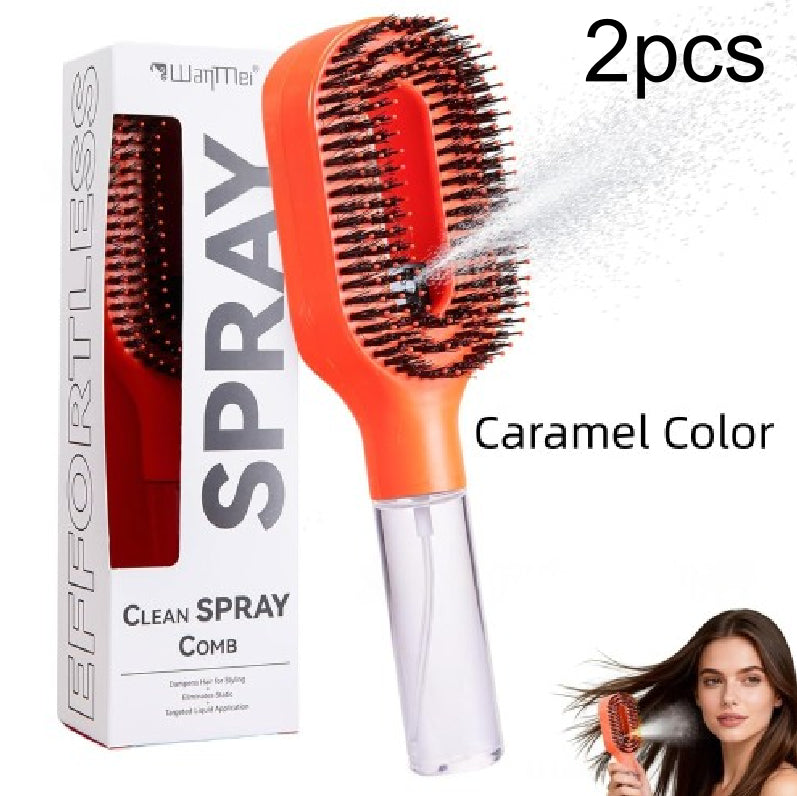 2-in-1 Detangling Hairbrush with Mist Spray Bottle